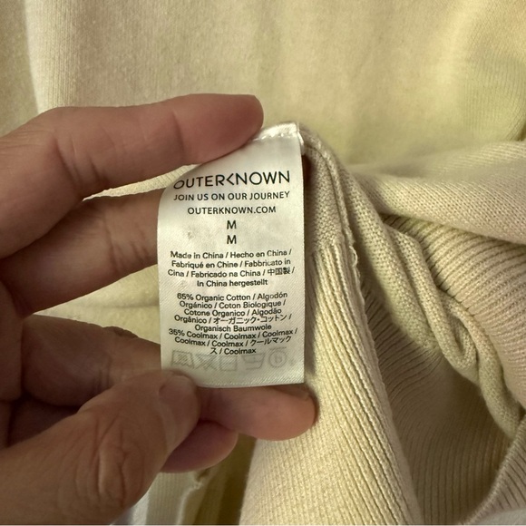 Outerknown cream ivory organic cotton rainbow striped long sleeve sweater - Picture 6 of 6